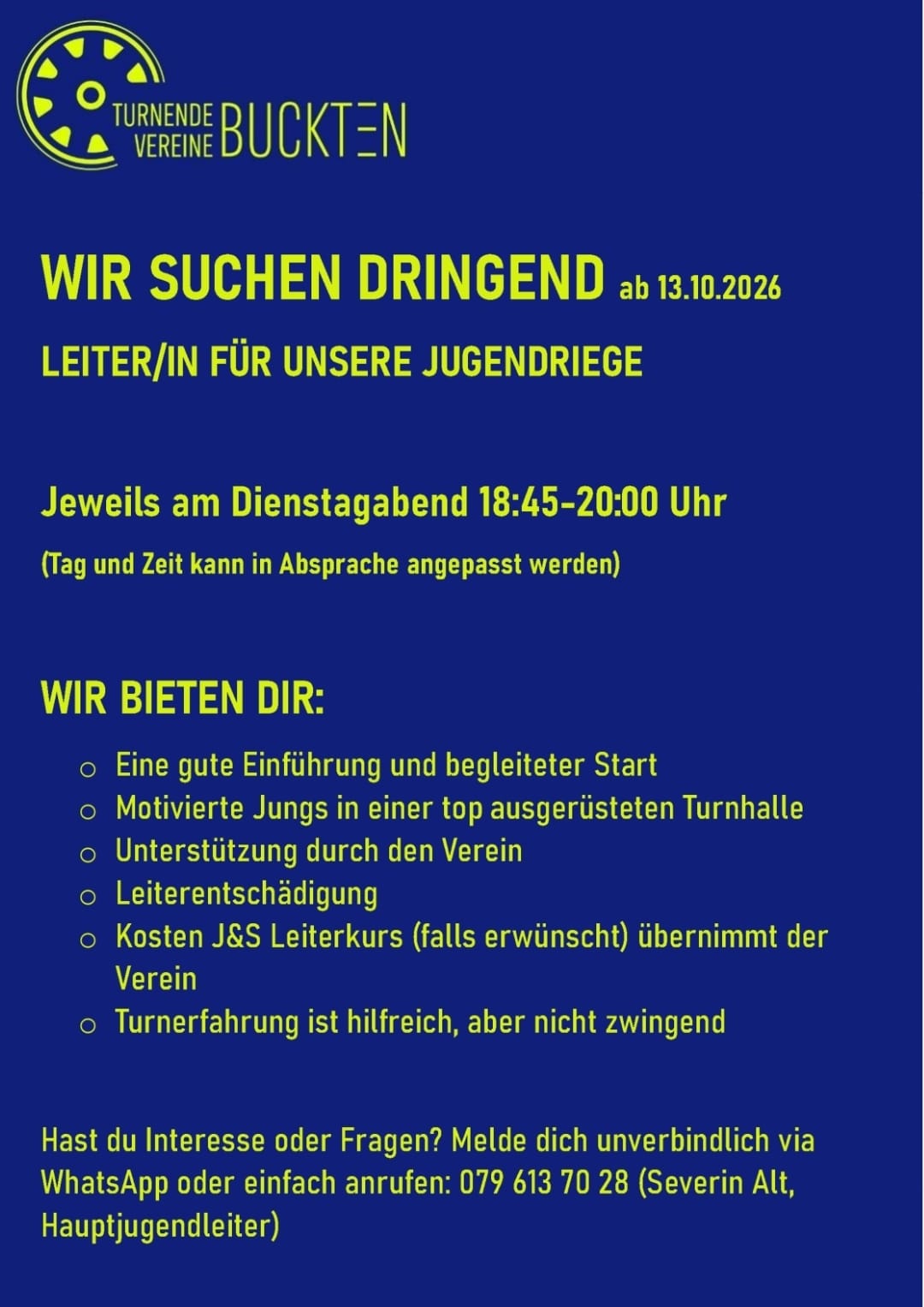 Wir suchen Leiter